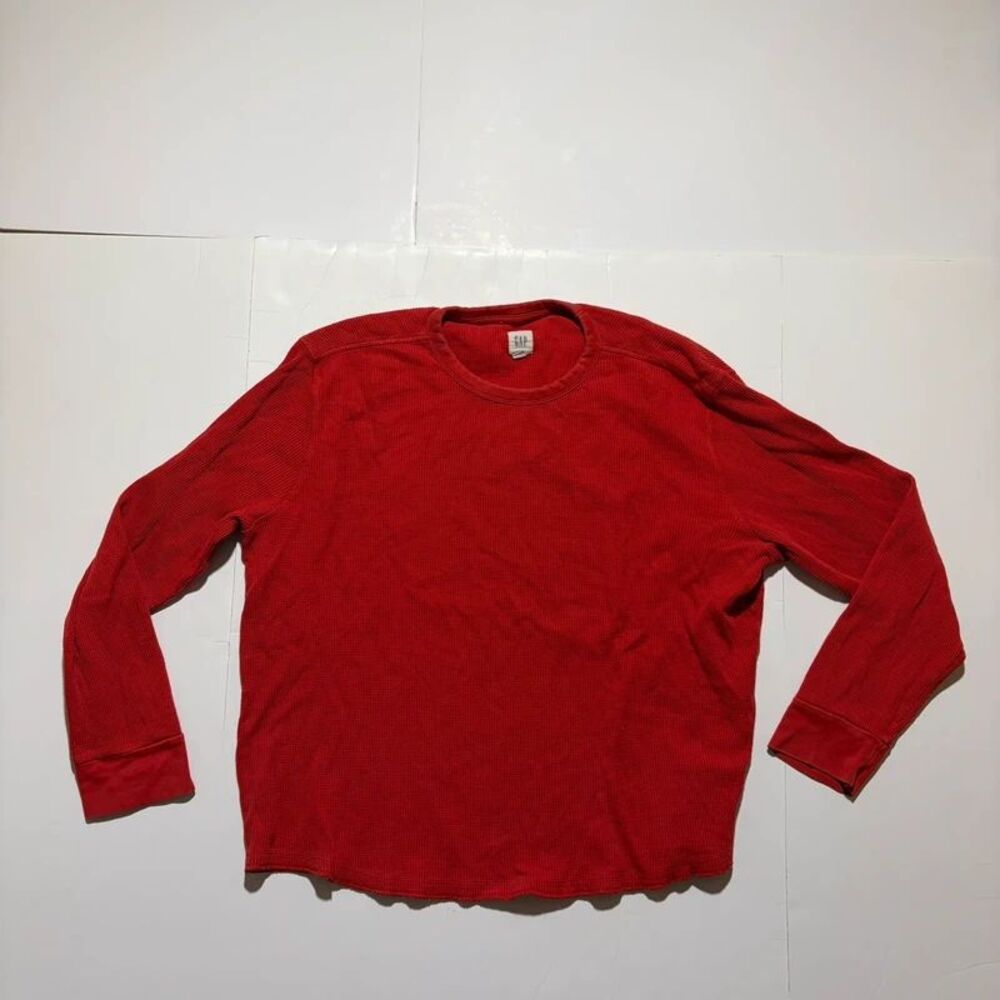Gap red waffle knit thermal size XL